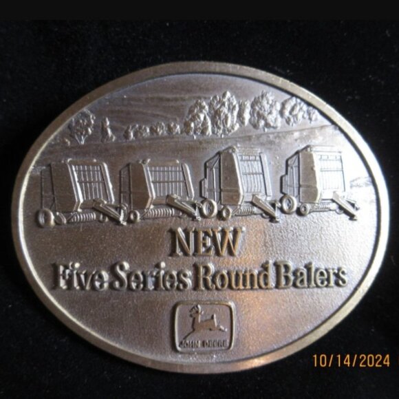 John Deere Other - 1989 John Deere New Five Series Round Balers Belt Buckle Moline, Illinois